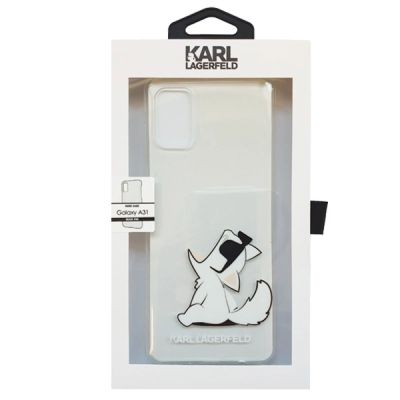 4. Karl Lagerfeld Choupette Fun Case for Samsung Galaxy A31 - Transparent