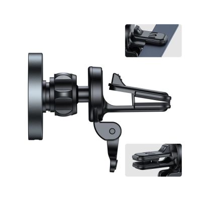 6. Tech-Protect MM15W-V5 Car Phone Holder with MagSafe 15W Inductive Charger for Air Vent - Black