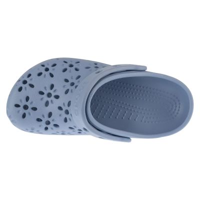 3. Crocs Classic Floral Cut Out Clog Kids 210943-453 Blue 29/30