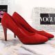 9. Sergio Leone W SK379K red suede high heels