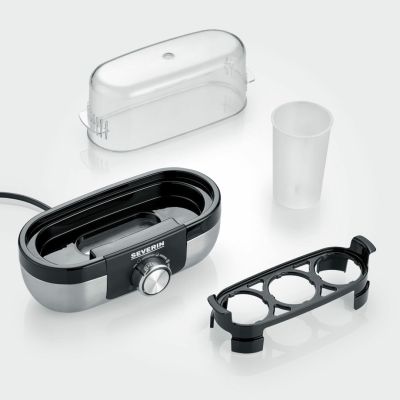 3. Severin EK 3163 3 Eggs. Black, Stainless Steel, Transparent