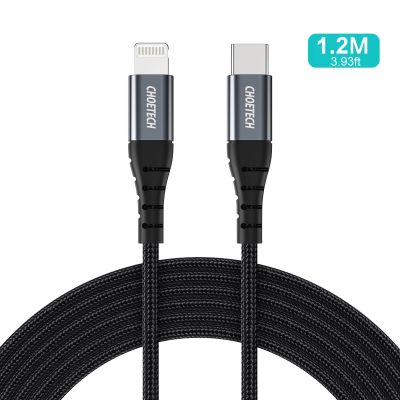 3. Choetech IP0039 USB-C / Lightning MFi cable, 1.2m long - black
