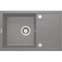 Single-bowl granite sink with drainer