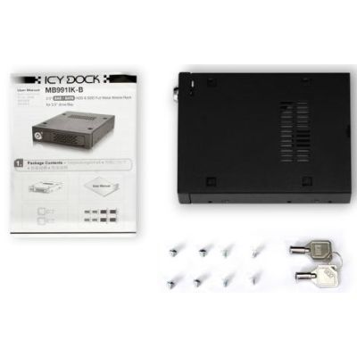 8. Icy Dock MB991IK-B panel drive bay 2.5" Storage drive tray Black