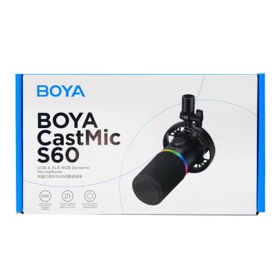 12. BOYA CastMic S60 Wired Dynamic Gaming Microphone USB XLR - Black