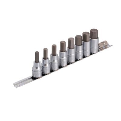 UNIOR 1/2'' HEX screwdriver sockets on a rail