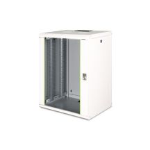Digitus Unique 19" 16U wall-mounted network cabinet 600x450, glass door, gray, undivided, assembled, 100kg