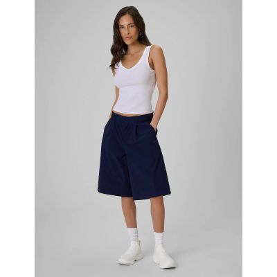3. Women's slim ribbed knit top 4F 4FRSS26TSLEF337-10S