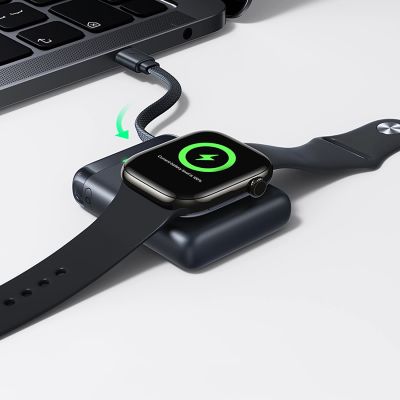 13. Baseus EnerFill FW11 5W Power Bank for Apple Watch with Built-in Cable - Black