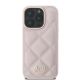 3. Guess Quilted Metal Logo iPhone 16 Pro Case - Pink