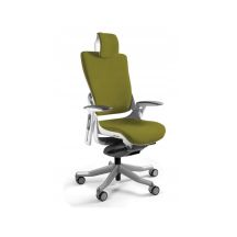 Wau 2 BL411 office chair, olive/white fabric