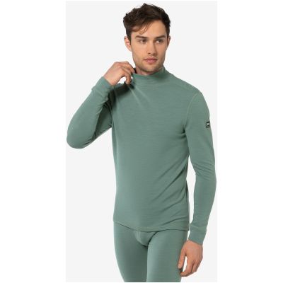 Men’s long-sleeve thermal shirt SUPER.NATURAL M Hot 6 Pack Turtleneck green