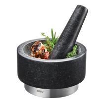 GEFU 35300 Mortar and Pestle Black, Stainless Steel Granite, Stainless Steel