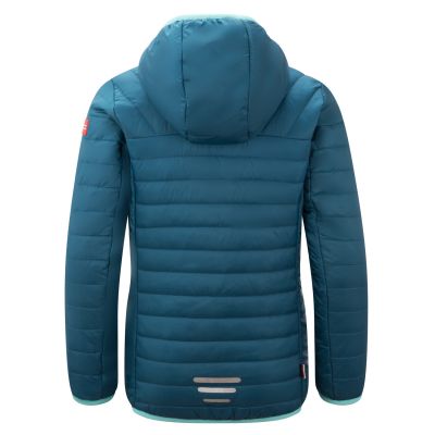 2. Girls’ Quilted Trollkids Kids Eikefjord Jacket with Hood, Blue (463-104)