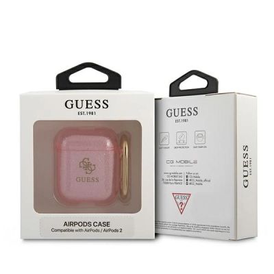 4. Guess GUA2UCG4GP AirPods cover pink/pink Glitter Collection