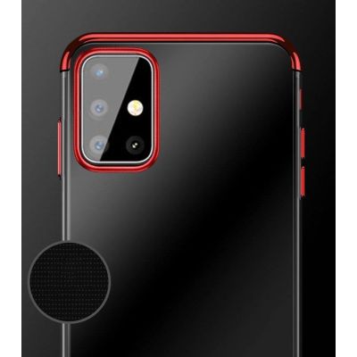 10. Clear Color Case Gel TPU Electroplating frame Cover for Samsung Galaxy A72 4G black