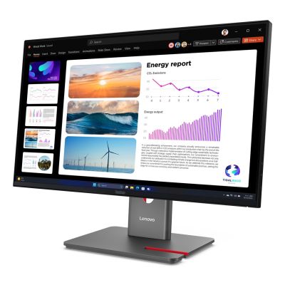 41. Lenovo ThinkVision P24q-40 Monitor, 23.8", Intrusion Protection Systems (IPS), 16:9 Aspect Ratio, 120 Hz, 4 ms, 2560x1440, 300 cd/m2, HDMI: 1, Raven Black, 36-Month Warranty