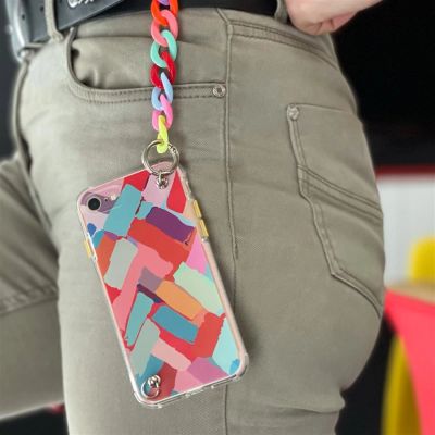 5. Color Chain Case gel flexible elastic case cover with a chain pendant for iPhone 8 Plus / iPhone 7 Plus multicolour