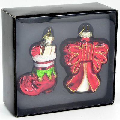 5. MICA Glass Moulded Bauble – Shoe and Bow