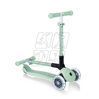 12. 3-wheel scooter Globber Foldable Lights ECOlogic Pistachio Jr 692-505