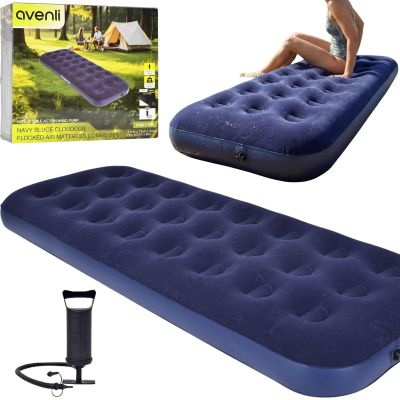 17. FLOCKED MATTRESS FOR 1-PERSON 191x73x22CM WITH PUMP 2IN1 24040