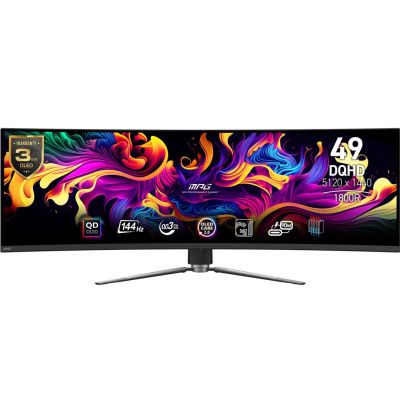 MSI MPG 491CQPDE QD-OLED Computer Monitor 124.5 cm (49") 5120 x 1440 px DQHD Black