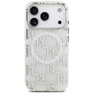 3. Karl Lagerfeld IML KL Monogram MagSafe Case for iPhone 17 Pro - White