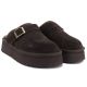 4. Women's leather insulated flip-flops on a chocolate platform Big Star UU274697