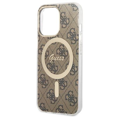 6. Set Guess GUBPP13LH4EACSW Case+ Charger iPhone 13 Pro brown/brown hard case 4G Print MagSafe