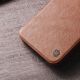 16. Nillkin Qin Leather Pro Case iPhone 14 Plus Camera Cover Holster Cover Flip Case Brown