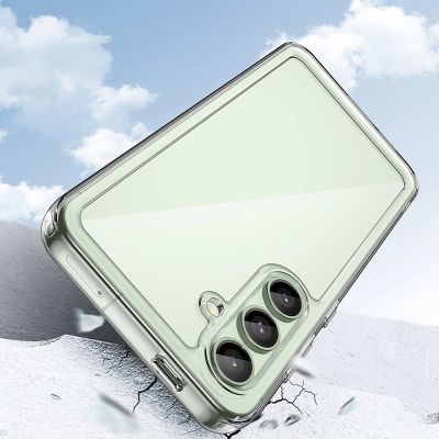 7. Outer Space Case with Gel Frame for Samsung Galaxy S24 FE - Transparent