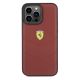 3. Ferrari Leather Stitched Lines case for iPhone 15 Pro Max - red