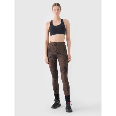 Women's high-waisted leggings 4F 4FWAW24TTIGF193-90A