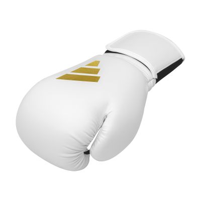 35. Adidas SPEED 50 boxing gloves white gold