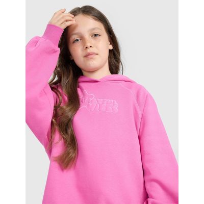 Girls' sweatshirt with hood, open, 4F 4FJRAW25TSWSF2439-54S