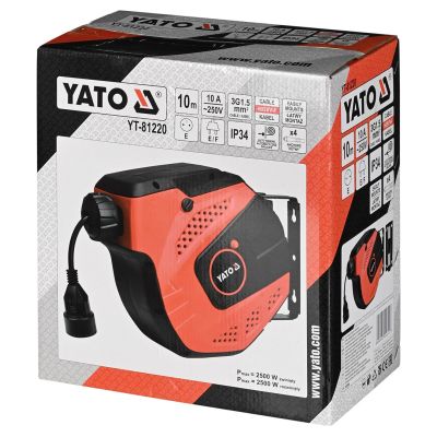 9. YATO EXTENSION CORD 3x1.5 AUTOMATIC REEL 10M+1M