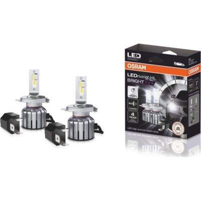 LED bulb (Set of 2) H19/H4 12V 15W P43T/PU43t-3 without road approval LEDriving HL BRIGHT, cool white