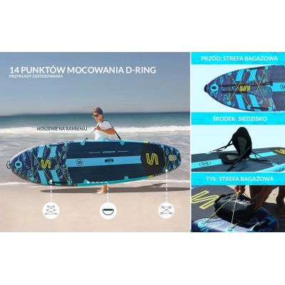 4. SUP board SKATINGER Asiaticus 350x89x15 cm Yoga