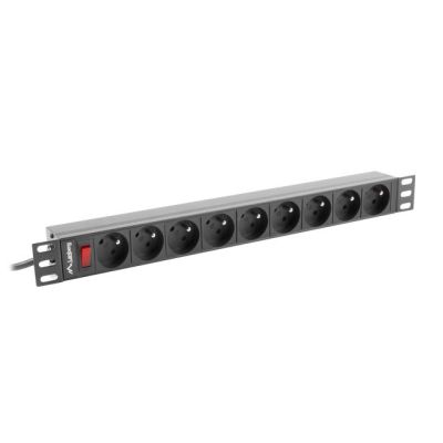6. Lanberg PDU-09E-0300-BK RACK Power Strip (7 x UTE; 16 A (3680 W); 3m; black)
