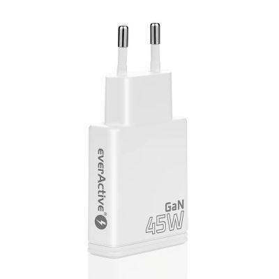 4. EVERACTIVE GAN SUPER SLIM 2X USB-C PD 45W WHITE CHARGER SC-465Q
