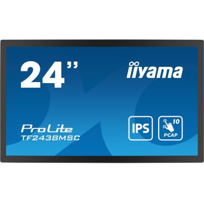 22. iiyama 23.8-inch 10-point PCAP Open Frame touchscreen monitor with IPS panel technology, edge-to-edge glass design, anti-fingerprint coating and metal casing