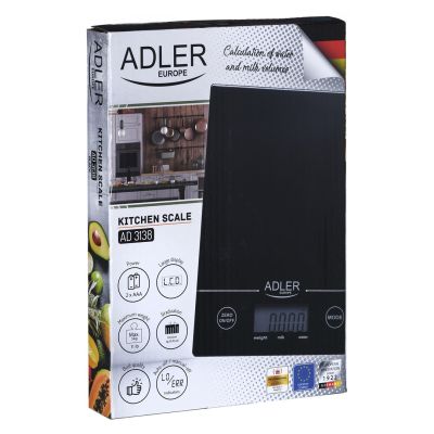 5. Adler AD 3138 black kitchen scale (black color)