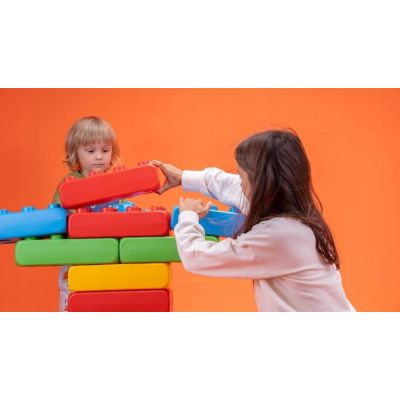 19. Marioinex building blocks "bricks" + 2 wheels, 30 pieces