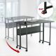 4. MACLEAN FOLDABLE DESK / TABLE MACLEAN, BLACK, MOBILE 100X73CM, MAX. 50KG, ANGLED, L-SHAPED, MC-126 L/B MC-126 L/B