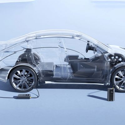 6. Baseus PrimeTrip VA1 75W 2-in-1 Tire Compressor with Flashlight and 6000mAh Power Bank - Black