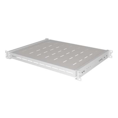 4. LANBERG SLIDE-OUT SHELF FOR 19" RACK CABINETS 350MM GRAY (1U/445X350MM LOAD CAPACITY UP TO 35KG, 4-POINT MOUNTING)