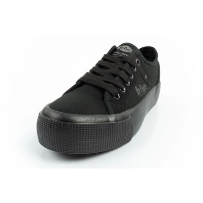 12. Lee Cooper women's sports shoes fabric platform sneakers black