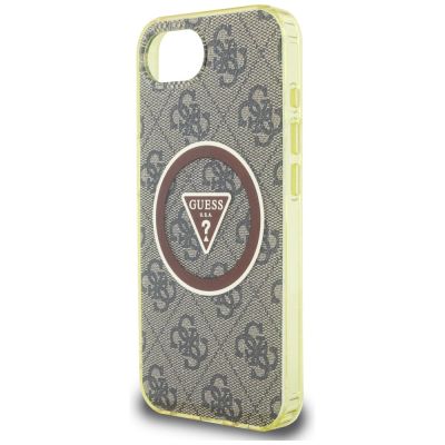 6. Guess IML Metal Glitter 4G Circle Triangle MagSafe case for iPhone 16e - brown
