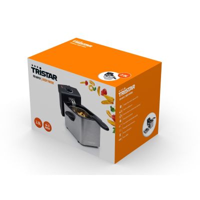 12. Tristar FR-6919 fryer Single 2 l Autonomous 800 W Black, Stainless steel