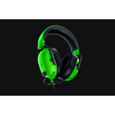 6. Razer BlackShark V2 X Wired Headband Gaming Headset Green, Black